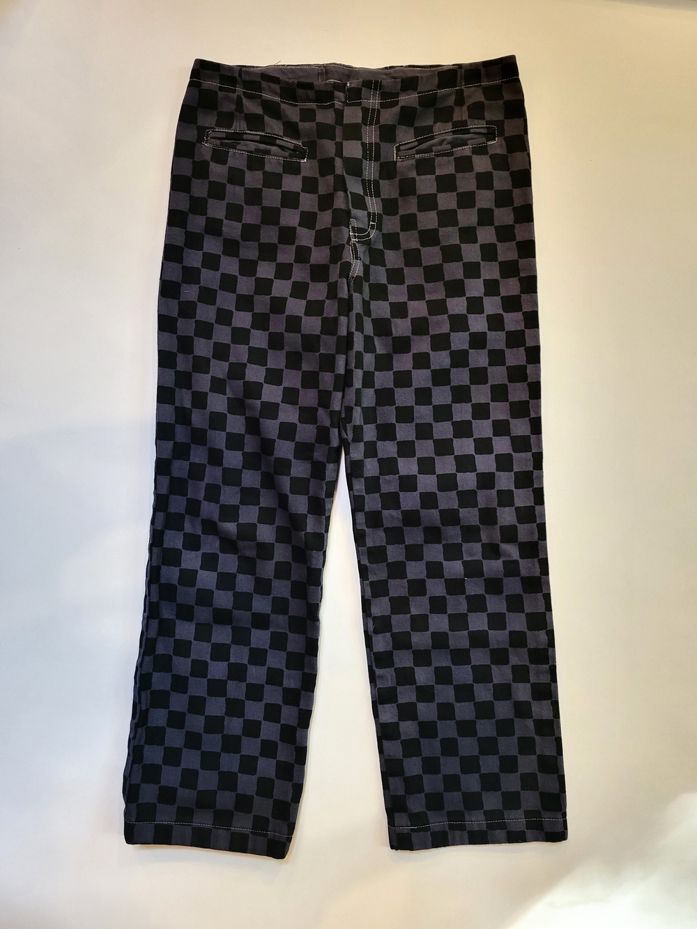 Holiday By Emma Mulholland - Kokomo Pant- Sz S- Custom Navy/ Black Checker Pant - Picture 2 of 9